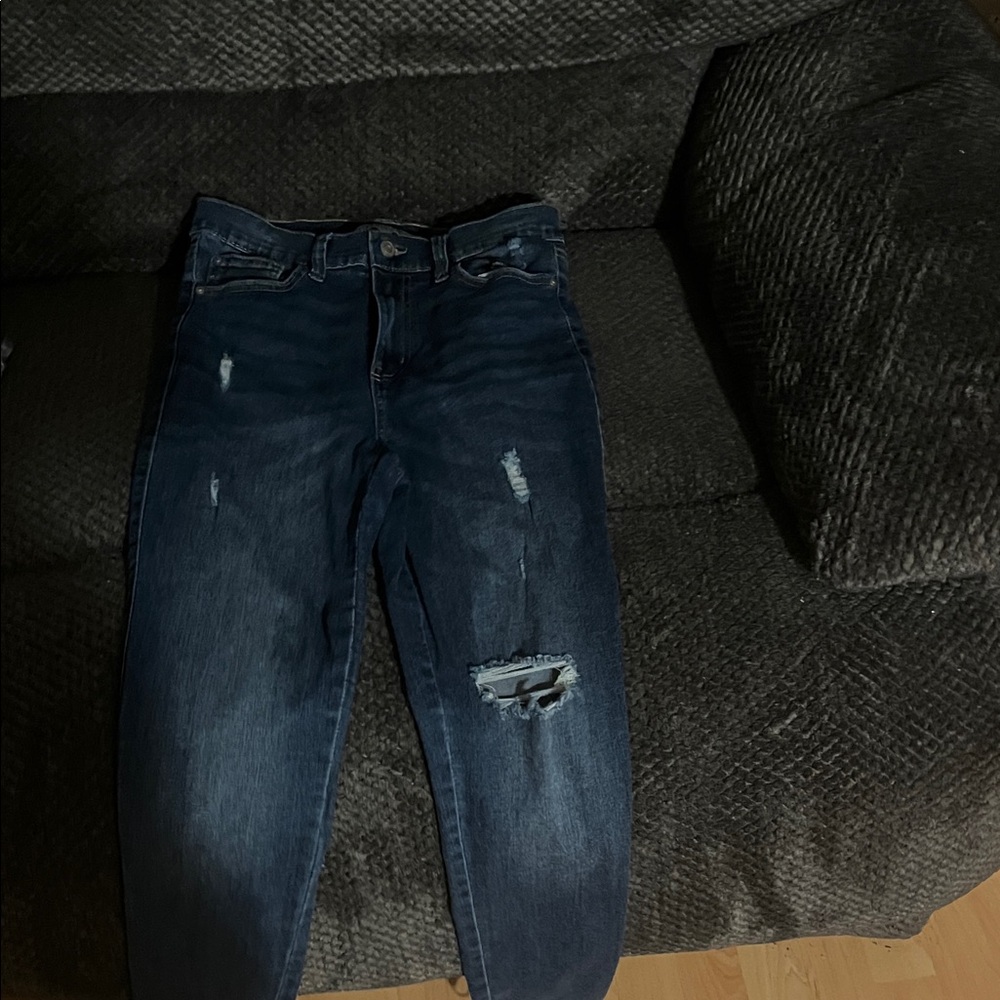Celebrity Pink Dark Blue Distressed Skinny Jeans
